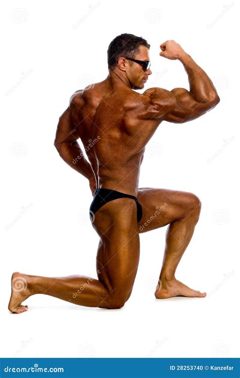 Bodybuilder Showing His Muscles Stock Photo Image Of Sport Chest