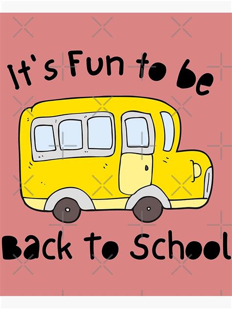 Yellow Schoolbus Back To School Cartoon For Girls Funny Welcome Back