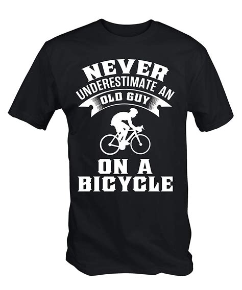 6tn Mens Never Underestimate An Old Guy On A Bicycle Funny Cycling T