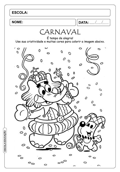 12 Atividades Incríveis Para O Carnaval Para Imprimir Educação Infantil