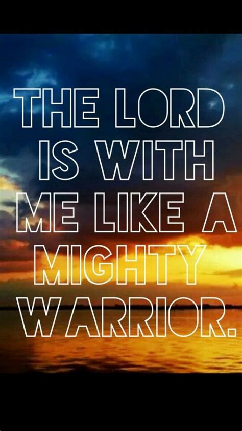 The Lord Is With Me Like A Mighty Warrior Neon Signs Words Calm