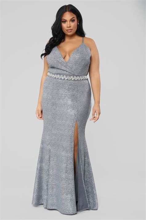 15 Stunnning Silver Plus Size Prom Dresses Attire Plus Size