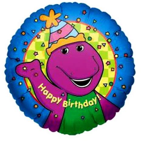 Barney Happy Birthday Foil Mylar Balloon 1ct