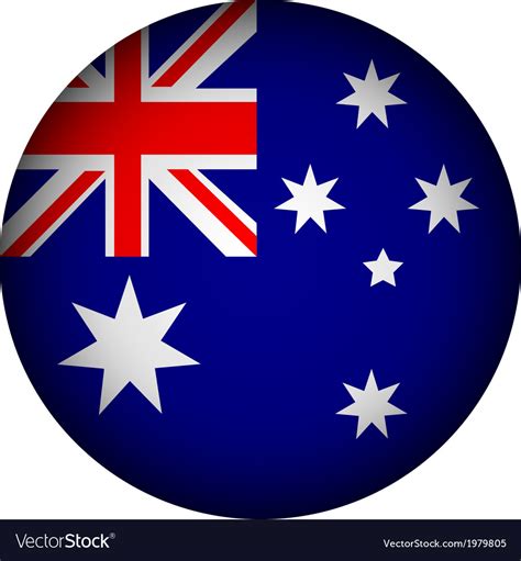 australia flag button royalty free vector image