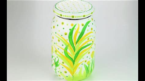 Easy Jar Painting Ideas Glass Jar Painting Tutorial Painting Glass