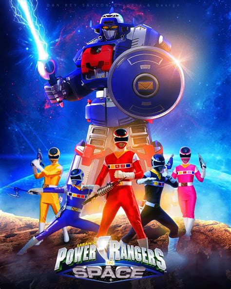 Power Rangers In Space Group By Dan Rey Saycon Graphix And Design 8×10