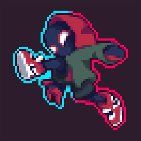 Miles Morales Into The Spider Verse Pixelart Spiderman Pixel Art