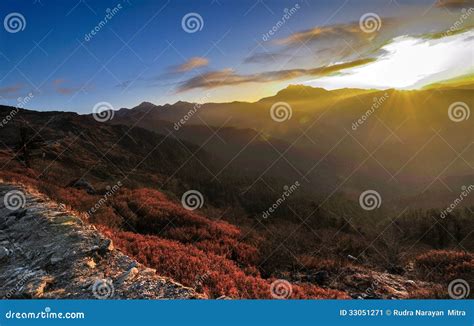 Winter Sunrise At Lungthang Sikkim Stock Image Image Of Geography