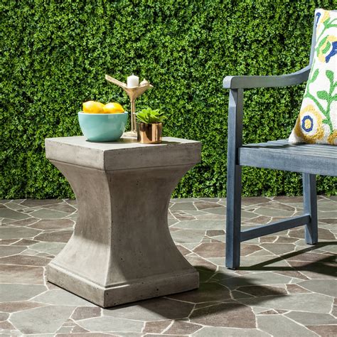 Outdoor Concrete Side Tables For Patio Concrete And Wood Outdoor Side Table The Art Of Images