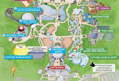 Epcot Printable Map This Disney World Map Gives You An Overview Of The Entire Park And Where The