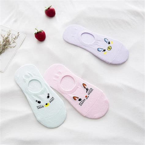 Socks Ship Ankle Polyester Cotton For Lady Girl Women Female 20 24 5cm Free Size Cartoon Rabbit