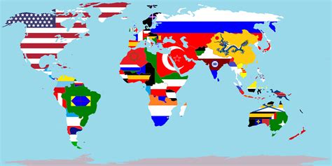 Flags On The World Map