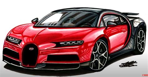 How To Draw A Bugatti How To Draw Step By Step