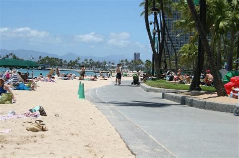 Waikiki Beach Boardwalk Near Hawaiian Village Picture Of Aqua Palms