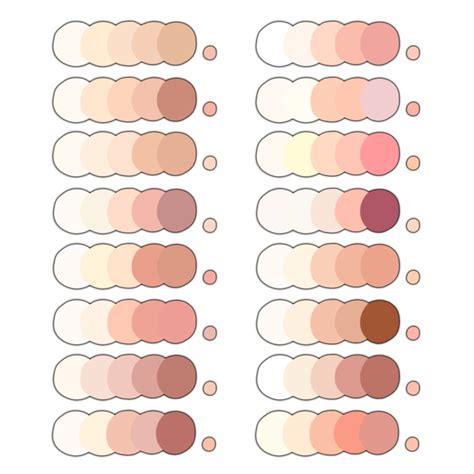 Skin Tone Color Chart Drawing