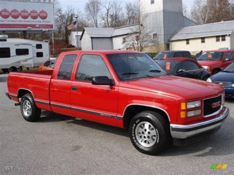 1995 Victory Red Gmc Sierra 1500 Slt Extended Cab 21464195 Photo 7