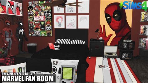 The Sims 4 Marvel Fan Bedroom Speed Build Youtube