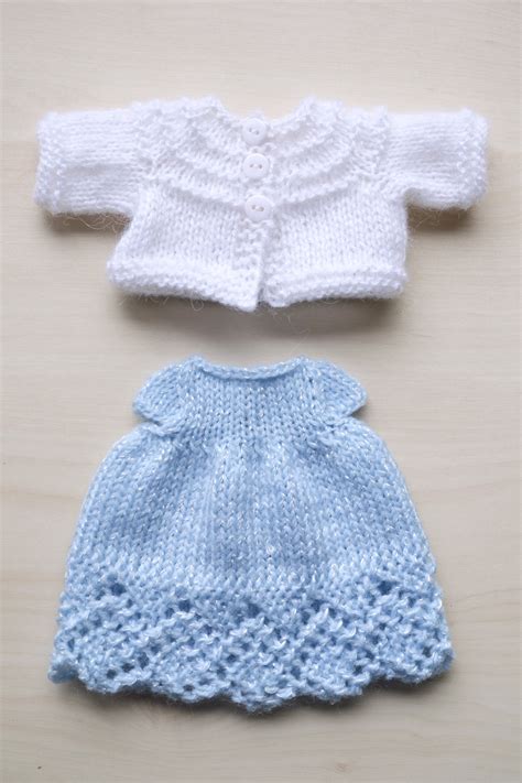 Knitted Doll Clothes Set 12 11 10 Inch Knit Doll Outfit For Etsy
