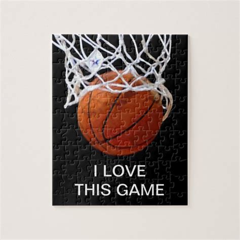 I Love This Game Basketball Art Sports Jigsaw Puzzle