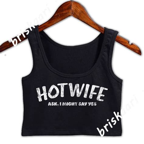 Naughty Swinging Hotwife Distressed Vintage Crop Top Women T Summer New Style Sexy Crew Neck