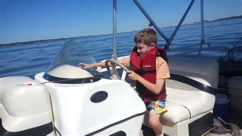 Boys Riding In And Driving A Boat For First Time Youtube