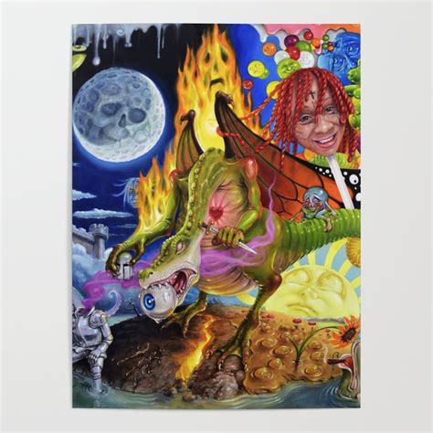 Trip Trippie At Night Redd Moon 2021 Masaug Poster By Robertranda