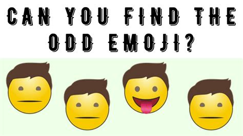 Can You Find The Odd Emoji Observation Skills Test Fun With Puzzles