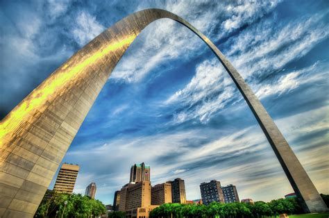The Saint Louis Arch And City Skyline Photograph By Gregory Ballos Pixels