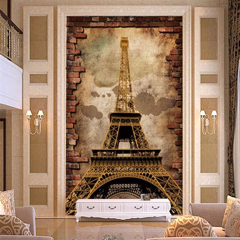 Eiffel Tower Entrance Mural Wallpaper Wallcovering Bvm Home