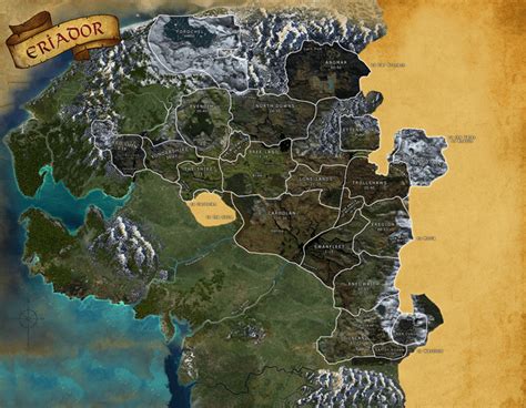 Oc Complete Map Of Lotros Middle Earth Rlotro