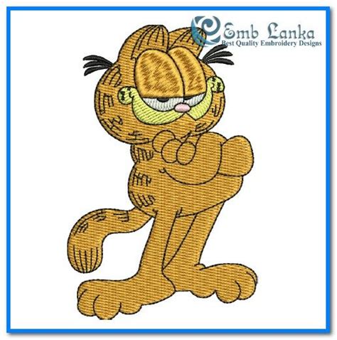 Garfield Cartoon 9 Embroidery Design Emblanka Embroidery Designs