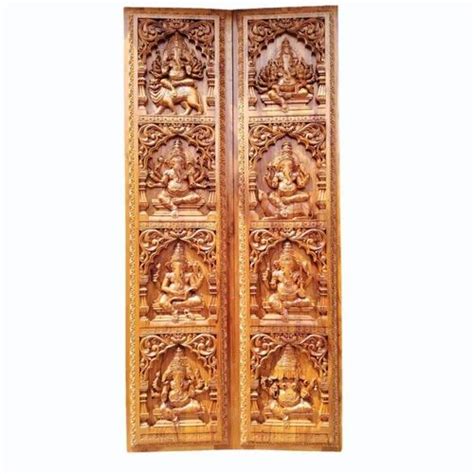 Ganesh Design Wooden Pooja Room Doors For Home At Rs 20000piece In