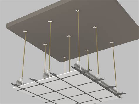 Where accessibility is not important and a. 3D Suspended ceiling construction process node | CGTrader