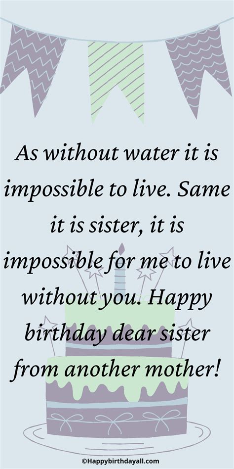 Best Birthday Quotes For Sister From Another Mother Sister Birthday