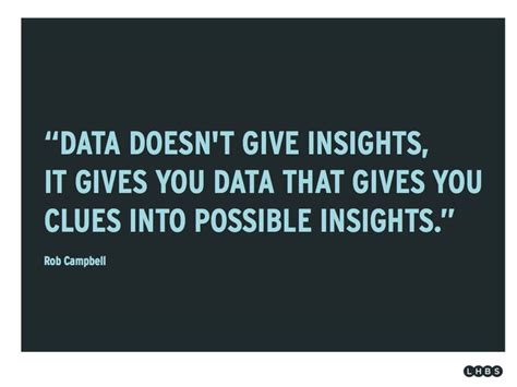 Data Doesnt Give Insights It Gives You Data That Gives You Clues Into