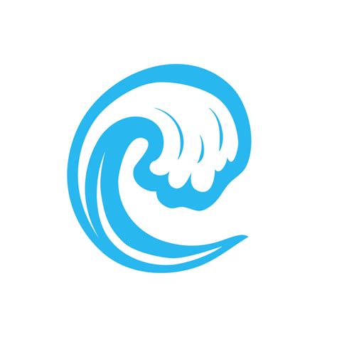 Blue Water Wave Line Icon In The Sea 14605833 Png