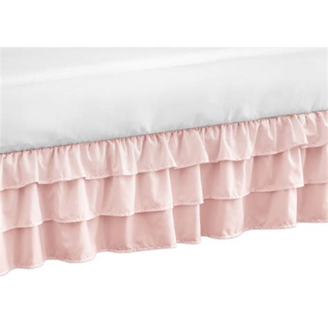 Harper Blush Pink Collection Crib Bed Skirt