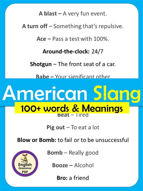 100 American Slang Words List And Meaning Pdf Usa Slangs 2021