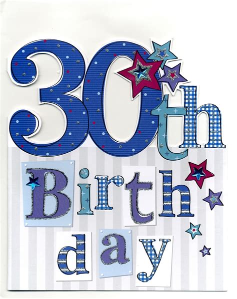 Large 30th Birthday Greeting Card Cards Love Kates