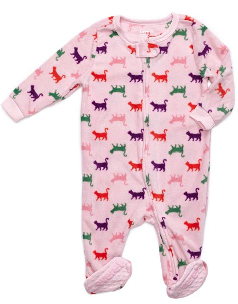 Leveret Leveret Fleece Baby Girls Footed Pajamas Sleeper Kids
