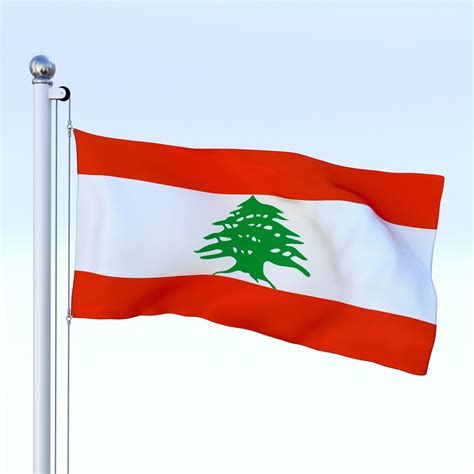 For a long time, lebanon used different flags depending on the ruling power. 3D asset Animated Lebanon Flag | CGTrader