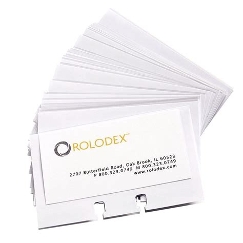 Plastic holders have good durability. COS Rolodex Business Card Refill Sleeves