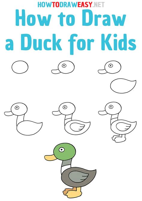 How To Draw A Duck Step By Step For Kids