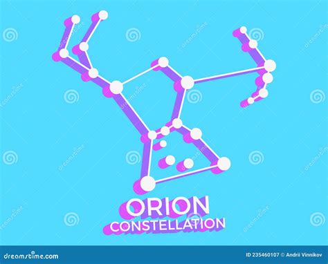 Orion Constellation 3d Symbol Constellation Icon In Isometric Style On