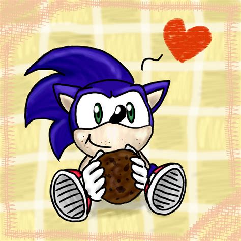 Sonic Eats A Cookie By Paralizatorka On Deviantart