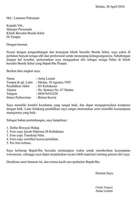 Contoh surat lamaran kerja untuk freshgraduate. Contoh Surat Lamaran Kerja Bidan Untuk Dinas Kesehatan ...