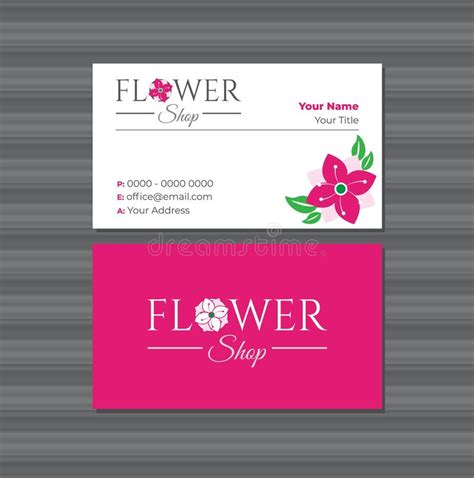 Florist Flower Shop Business Card Stock Vector Illustration Of Card
