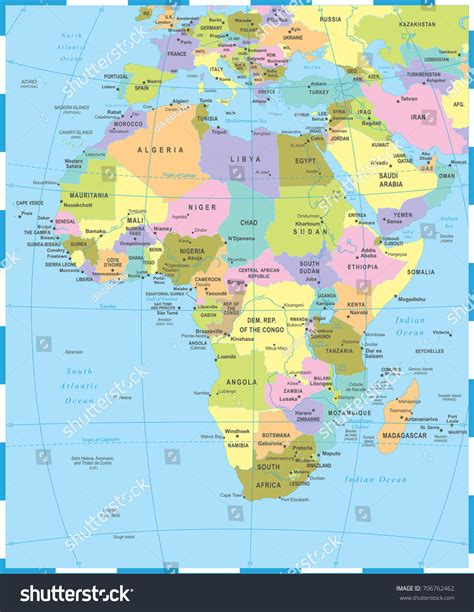 Africa Map Detailed Vector Illustration Vector De Stock Libre De