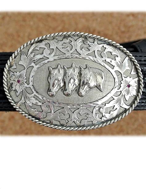 Vintage Silver Western Belt Buckles Literacy Ontario Central South