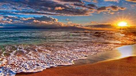 hd sunset beaches backgrounds pixelstalk